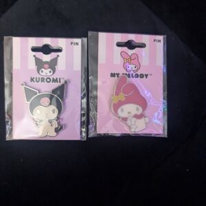 Kuromi and My Melody Enamel Pins